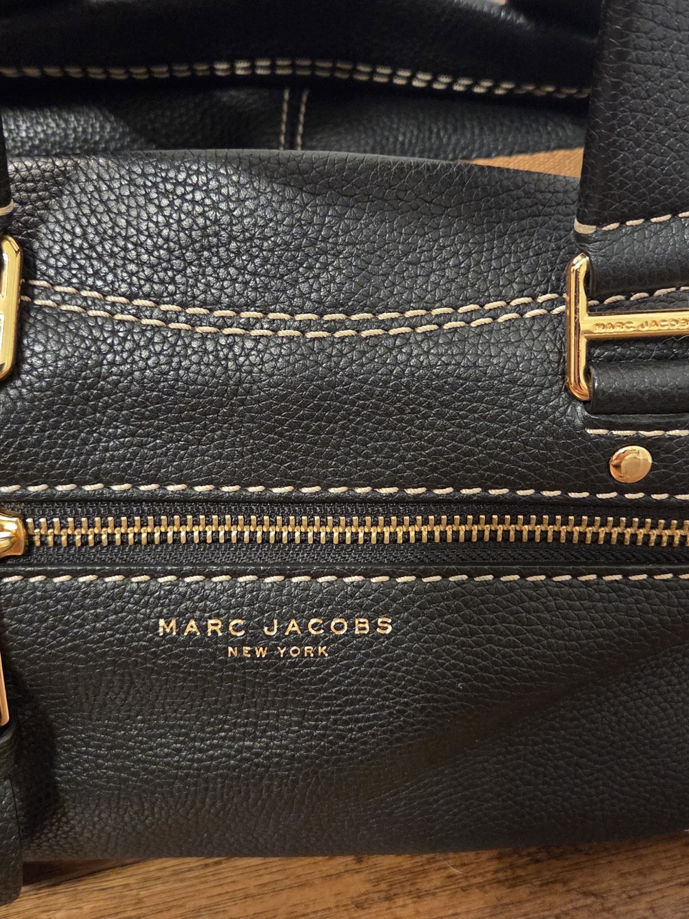 Marc Jacobs Black Satchel with Gold Hardware - Picture 4 of 16